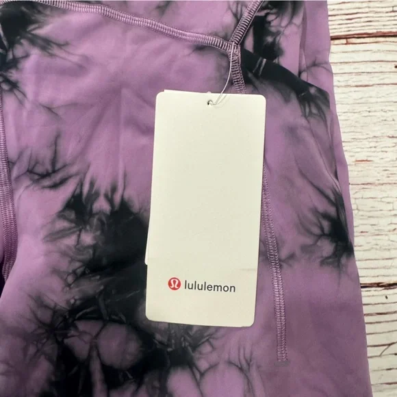 NWT Lululemon Power Thru Tight 25" Over Tie Dye Wisteria Purple Graphite Grey 10